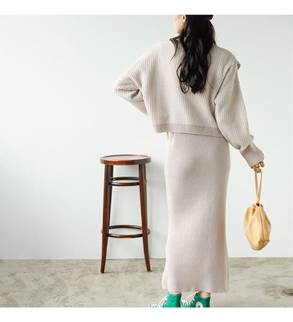 GeeRA（ジーラ）の「レイヤード２点セットワンピース（ニットワンピース）」｜詳細画像