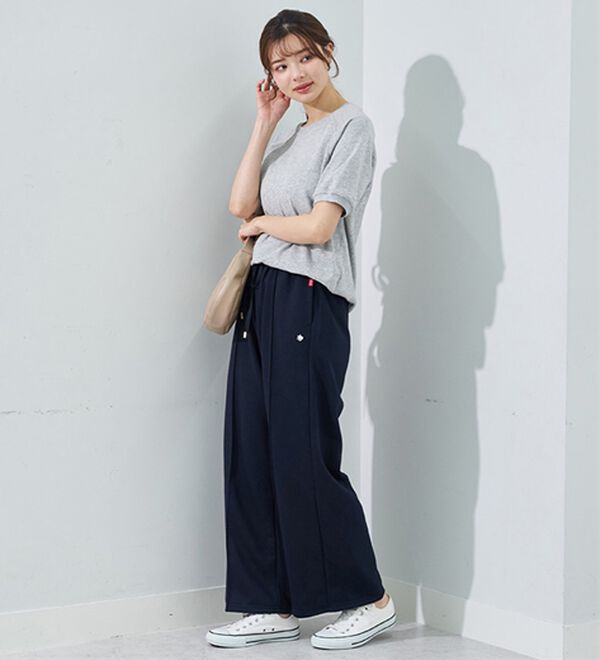 BELLUNA（ベルーナ）の「【ＰＯＬＯ　ＢＣＳ】裏毛素材センターシームワイドパンツ（フルレングスパンツ）」｜詳細画像