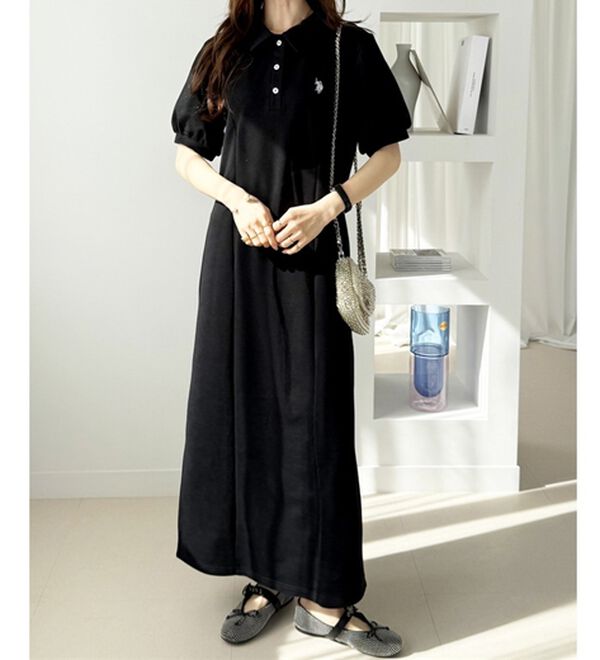 GeeRA（ジーラ）の「【Ｕ．Ｓ．ＰＯＬＯＡＳＳＮ】ポロ衿ワンピ―ス（その他ワンピース）」｜詳細画像