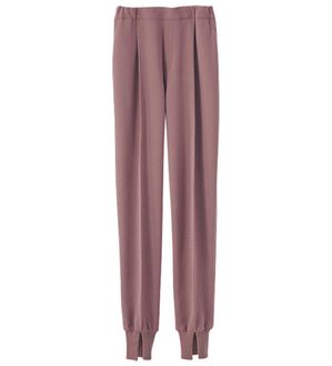 BELLUNA（ベルーナ）の「家でも外でも楽ちん裾リブパンツ（フルレングスパンツ）」｜アッシュピンク