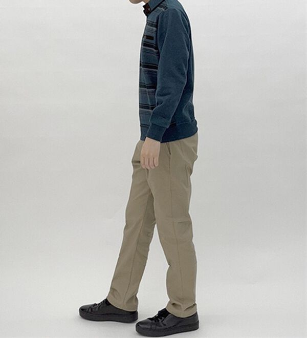 「＜ニコル　モリソン＞暖か衿デザイントレーナー　ボーダー（メンズトレーナー）」｜詳細画像