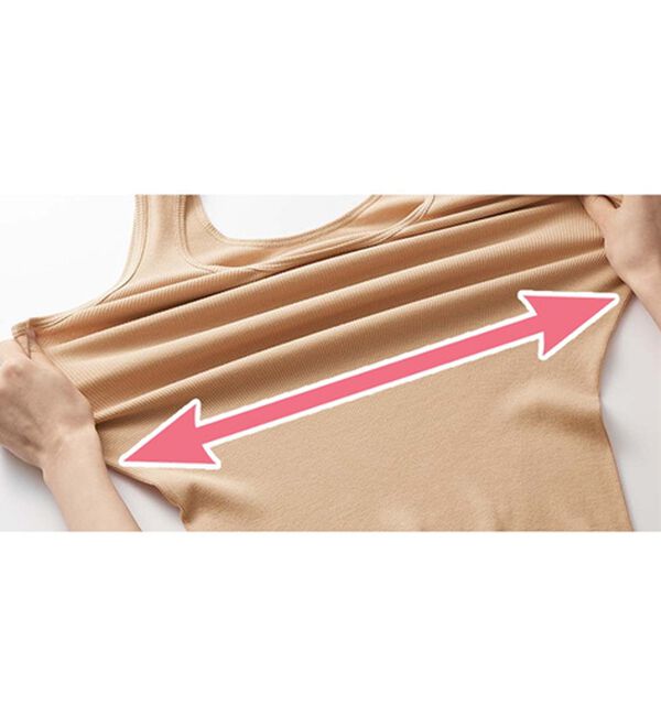 LAVIENNE（ラヴィエンヌ）の「綿１００％オーガニックコットンリブタンクトップ（肌着・インナーウェア）」｜詳細画像