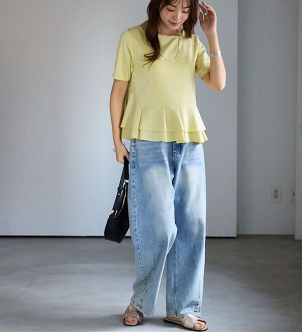 alotta（アロッタ）の「スクエアネックティアードトップス（カットソー）」｜詳細画像