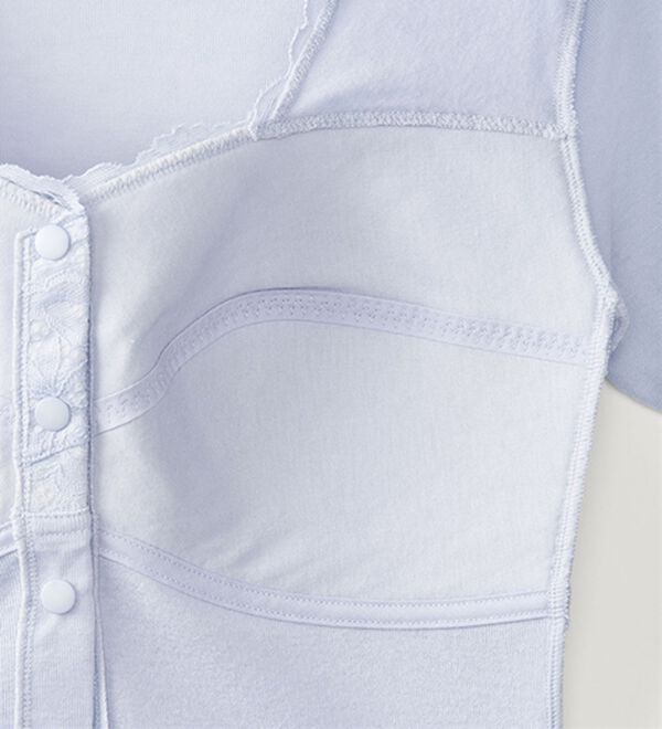 「【４色組】脱ぎ着が簡単！綿混前あきブラキャミ（肌着・インナーウェア）」｜詳細画像