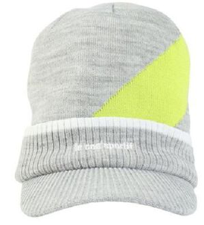 「庇付きニットキャップ（メンズゴルフウェア）」｜グレー