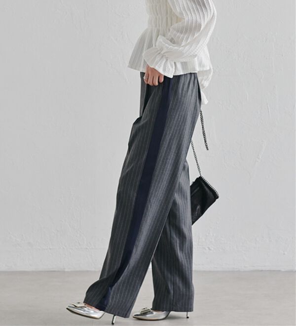 RANAN（ラナン）の「サイドラインシルエットパンツ（フルレングスパンツ）」｜詳細画像