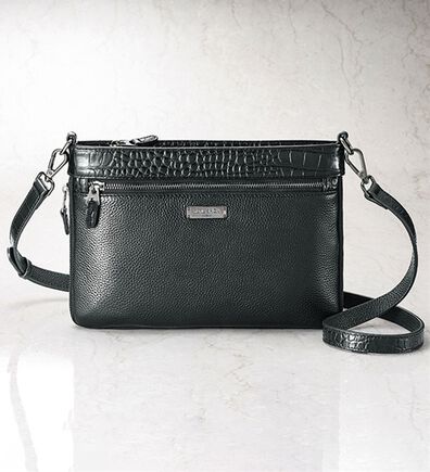 「＜モンテスピガ＞イタリアンレザークロコ型押し２ＷＡＹバッグ（メンズショルダーバッグ）」
