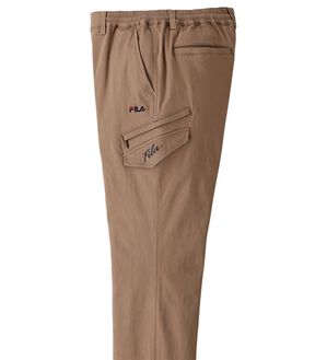 「＜フィラ＞素材で選べる！コットンストレッチカーゴ（メンズフルレングスパンツ）」｜ベージュチノ