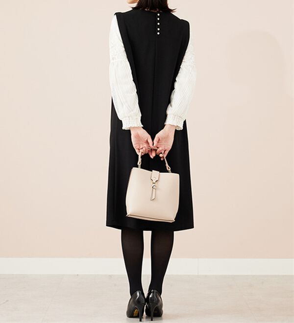 BELLUNA（ベルーナ）の「【新色追加】袖レース切替デザインきれい見えワンピース（その他ワンピース）」｜詳細画像