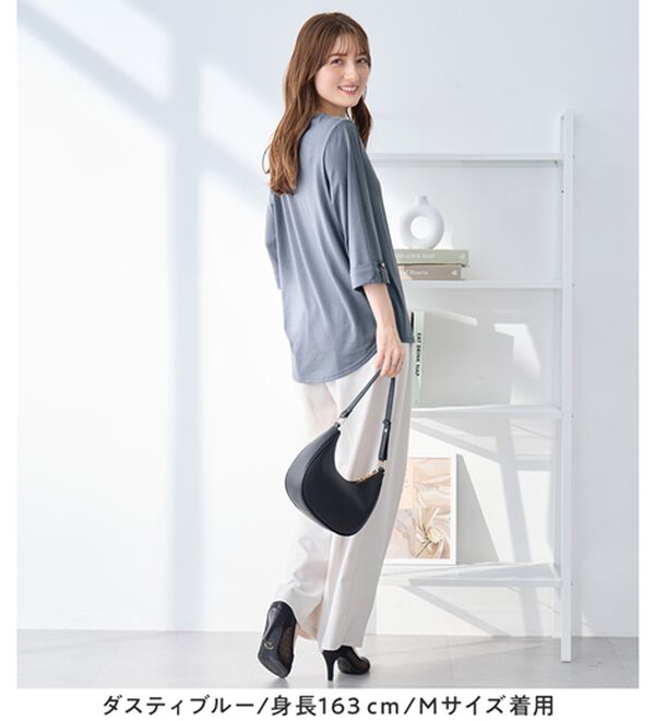 alotta（アロッタ）の「７分袖金ボタンデザイントップス（カットソー）」｜詳細画像