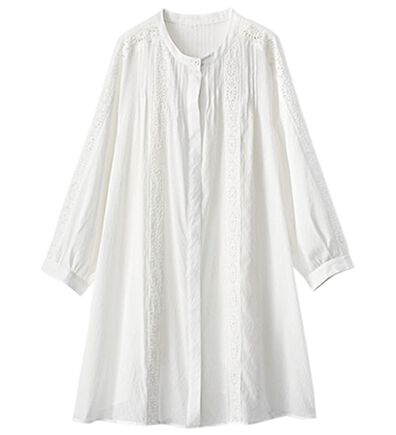 BELLUNA（ベルーナ）の「シアー素材マーガレットレース使いチュニック（チュニック）」