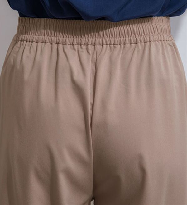 Pierrot（ピエロ）の「【選べる丈】ストレッチツイルワイドパンツ（ワイドパンツ・ガウチョ）」｜詳細画像