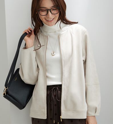 BELLUNA（ベルーナ）の「スエード調ランタン袖ミドル丈ジャケット（その他ジャケット）」