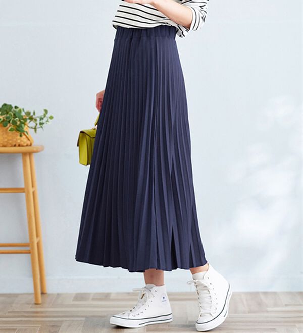 BELLUNA（ベルーナ）の「洗っても形が崩れにくい！プリーツスカート（ロングスカート）」｜詳細画像