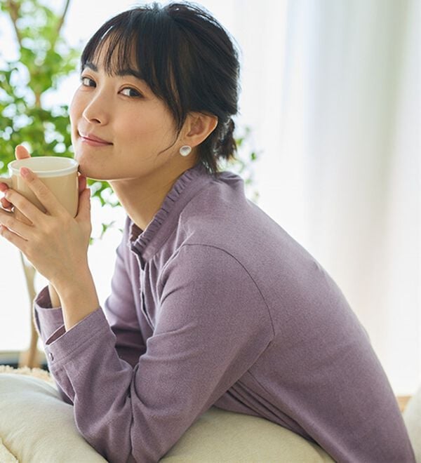 BELLUNA（ベルーナ）の「《ＨｕｇＲｅａｍコットン》フリル衿ブラウス（ブラウス）」｜詳細画像