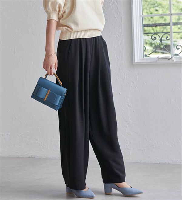 RANAN（ラナン）の「ひんやり！リラックスタックワイドパンツ（ワイドパンツ・ガウチョ）」｜詳細画像