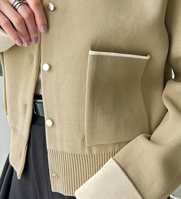 GeeRA（ジーラ）の「配色カラーニットカーディガン（ニットカーディガン）」｜詳細画像