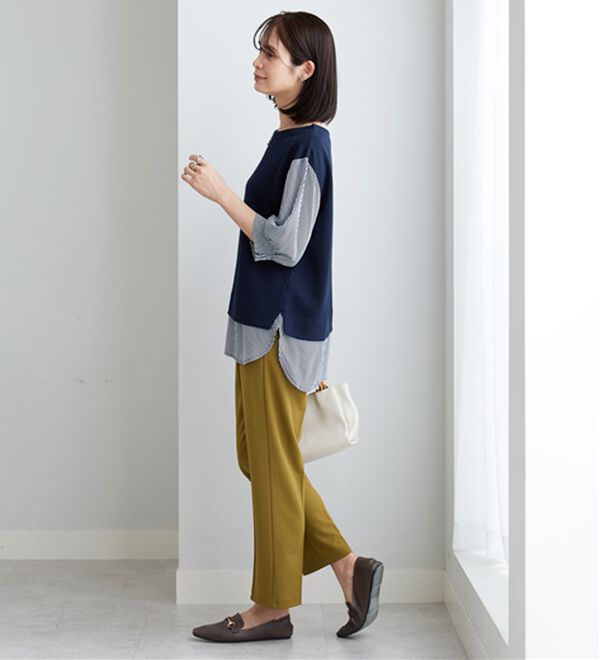 BELLUNA（ベルーナ）の「ラメ調素材シャツフェイクチュニック（チュニック）」｜詳細画像