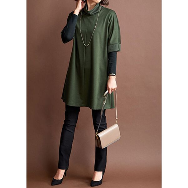 BELLUNA（ベルーナ）の「リブ使いサイドボタンデザインチュニック（チュニック）」｜詳細画像