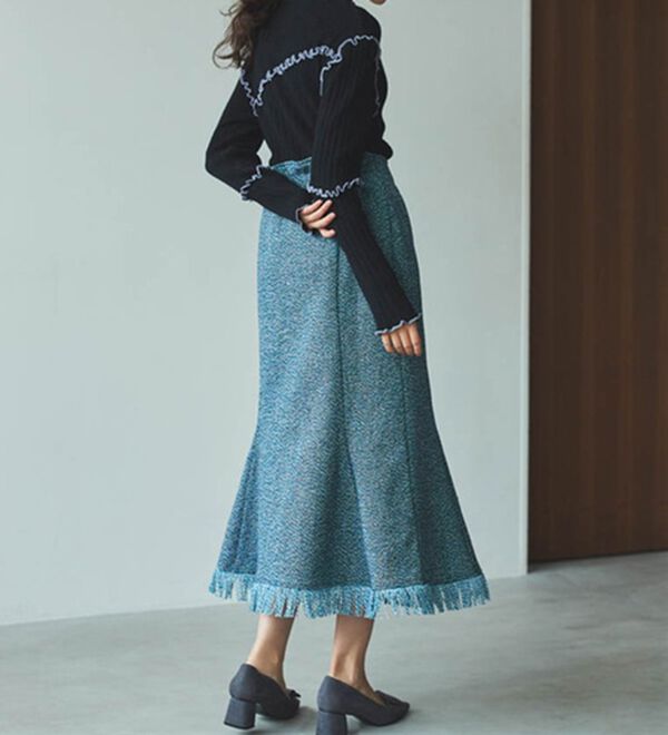 RANAN（ラナン）の「メローステッチ配色リブニット（ニット・セーター）」｜詳細画像