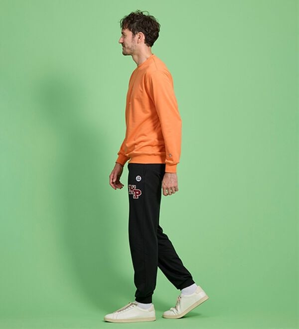 「＜ハッシュパピー＞ブランドデザイン裏毛トレーナー・パンツ（メンズルームウェア）」｜詳細画像