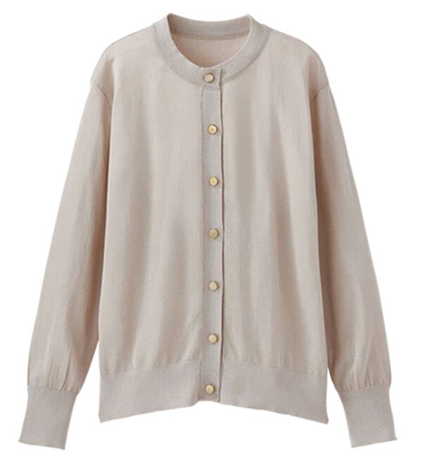 BELLUNA（ベルーナ）の「ヒンヤリ冷感！レギュラーカーディガン（ニットカーディガン）」｜ライトグレー