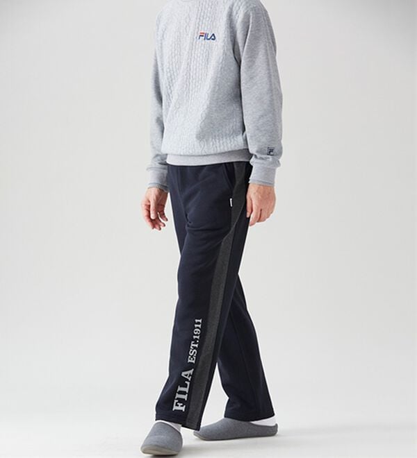 「【３本組】＜フィラ＞裏起毛デザインパンツ（メンズルームウェア）」｜詳細画像