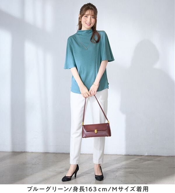 alotta（アロッタ）の「上品フレアー袖リブＴシャツ（カットソー）」｜詳細画像