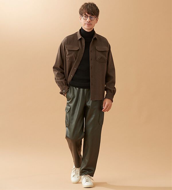 「メルトンジャージシャツジャケット（メンズシャツ）」｜詳細画像