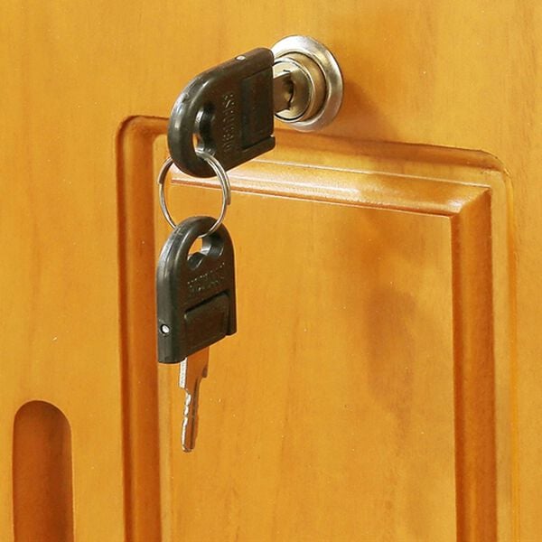 「２口コンセント付　天然木桐製ひきだしいっぱいキャビネット　桐製マルチラック（ラック・棚・本棚）」｜詳細画像