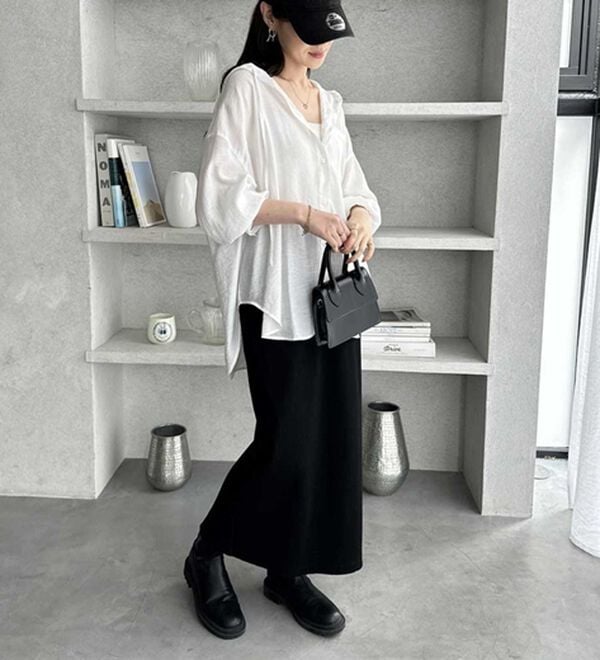 GeeRA（ジーラ）の「フード付きオーバーサイズシャツ（シャツ）」｜詳細画像