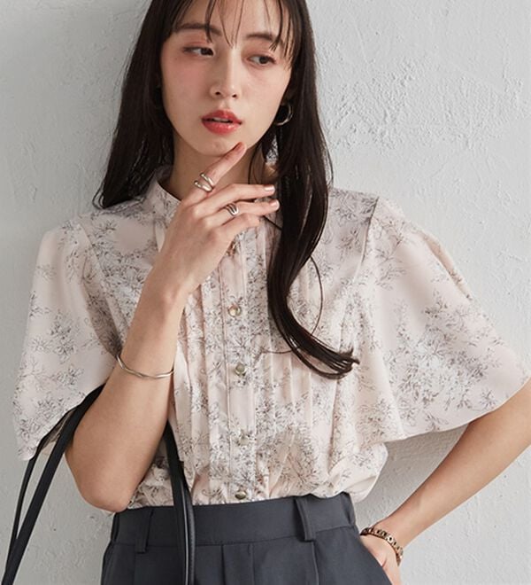 RANAN（ラナン）の「【新色追加】ひんやり！ピンタックフレアー袖ブラウス（ブラウス）」｜詳細画像