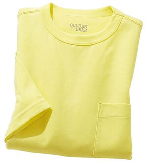 「＜ゴールデンベア＞長く着られる上質Ｔシャツ（メンズＴシャツ）」｜イエロー(半袖)