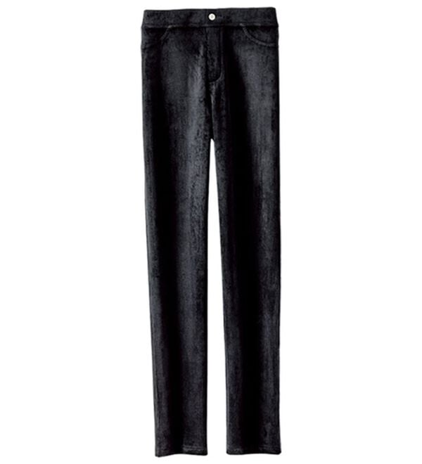 BELLUNA（ベルーナ）の「＜着るホカロン＞裏ベロアストレッチコーデュロイパンツ（フルレングスパンツ）」｜黒