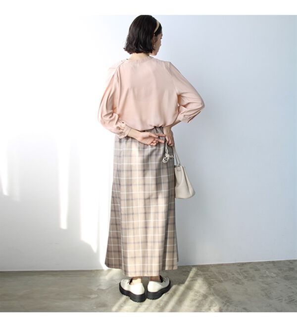 GeeRA（ジーラ）の「シルエットきれい！上品7分袖デザインブラウス（ブラウス）」｜詳細画像