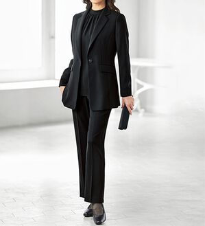 BELLUNA（ベルーナ）の「【３点セット】洗えるストレッチ素材！フォーマルパンツ３点セット（ブラックフォーマル（喪服・礼服））」｜黒