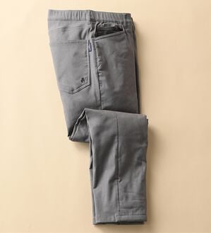 「＜コムルヴァン・オム＞こっそり裏中わたスマートパンツ（メンズフルレングスパンツ）」｜杢グレー
