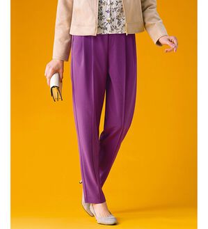 ルフラン（ルフラン）の「優しい肌心地！ラク美タックパンツ（フルレングスパンツ）」｜パープル