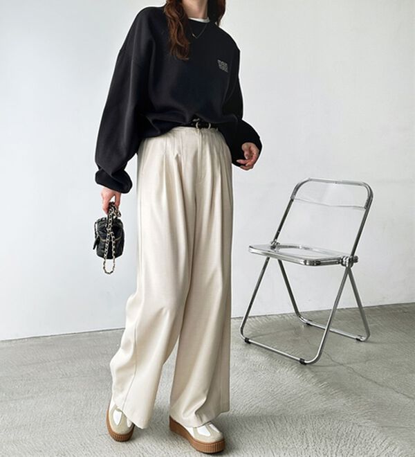 GeeRA（ジーラ）の「３タックワイドパンツ（フルレングスパンツ）」｜詳細画像