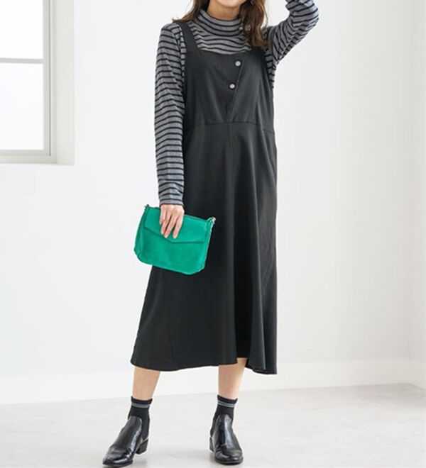 BELLUNA（ベルーナ）の「吸湿発熱ハイネックプルオーバー（カットソー）」｜詳細画像