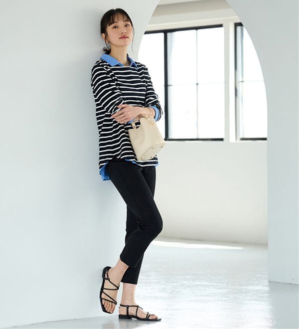 BELLUNA（ベルーナ）の「【再入荷】美ストレッチ素材アンクル丈レギンスパンツ（クロップドパンツ）」｜詳細画像