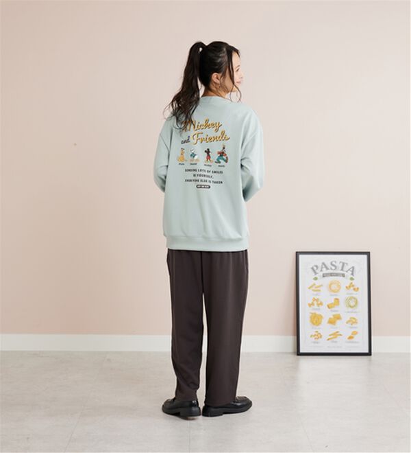 BELLUNA（ベルーナ）の「＜Ｄｉｓｎｅｙ＞【ミッキー＆フレンズ】プリントポンチ素材ビッグシルエットトレーナー（トレーナー・スウェット）」｜詳細画像