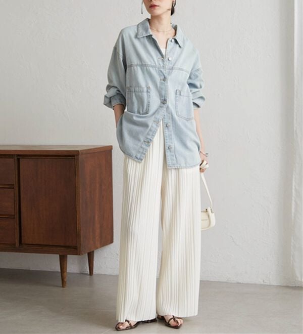 RANAN（ラナン）の「【セルフカットOK】ひんやりセミワイドプリーツパンツ（フルレングスパンツ）」｜詳細画像