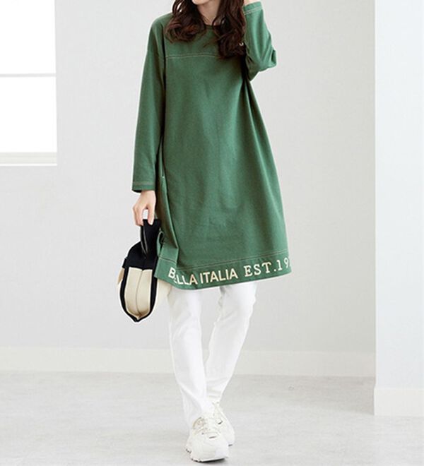 BELLUNA（ベルーナ）の「＜ＦＩＬＡ＞配色ステッチデザインワンピース（その他ワンピース）」｜詳細画像