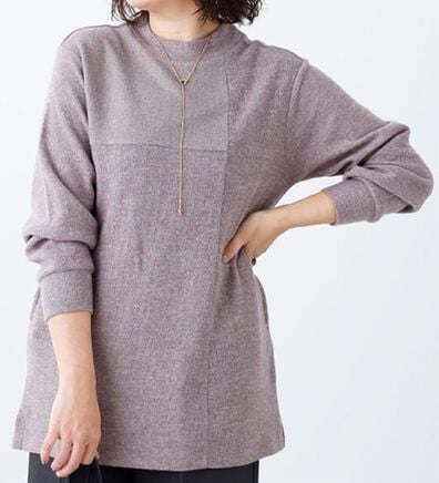 BELLUNA（ベルーナ）の「ポケット付編地切替チュニック（チュニック）」