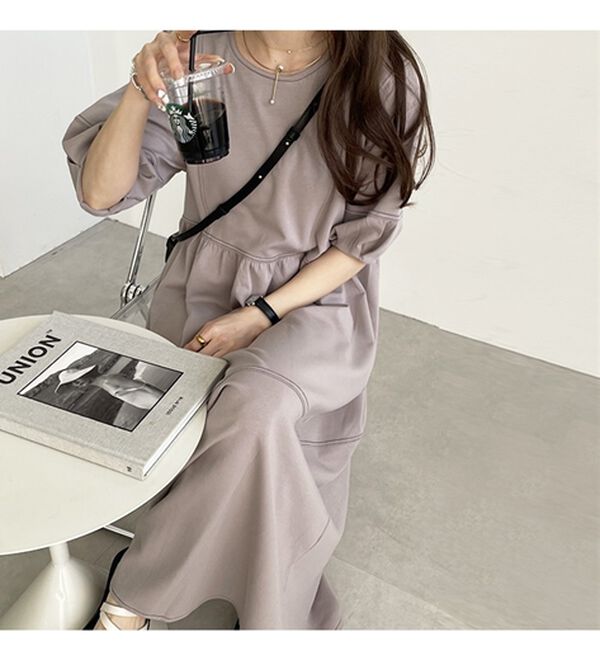 GeeRA（ジーラ）の「前後２ＷＡＹランタンスリーブワンピース（その他ワンピース）」｜詳細画像