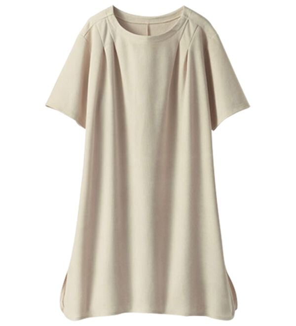 BELLUNA（ベルーナ）の「かのこ素材肩タックデザインワンピース（チュニック）」｜詳細画像