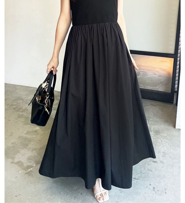 GeeRA（ジーラ）の「着回し異素材ドッキングキャミワンピース（ドッキングワンピース）」｜詳細画像