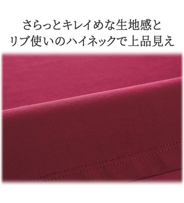 BELLUNA（ベルーナ）の「汗ジミ対策！ハイネックプルオーバー（カットソー）」｜詳細画像