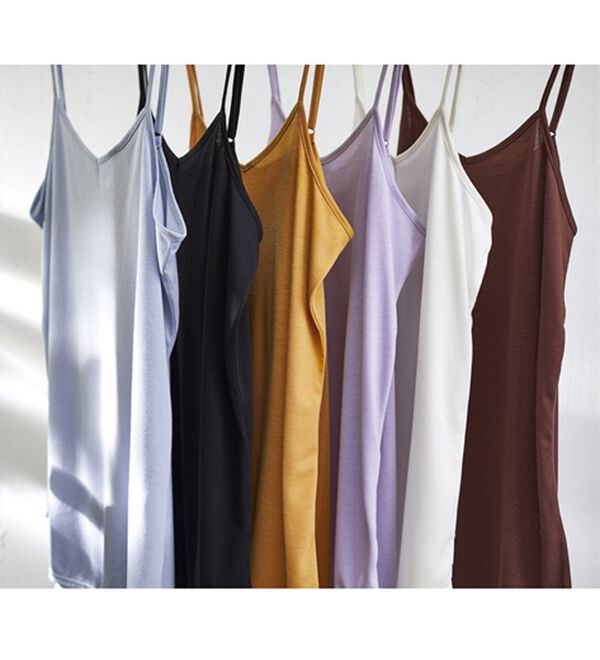 YU'NOW（ユナウ）の「レーヨンブレンド　レイヤードキャミソール（肌着・インナーウェア）」｜詳細画像